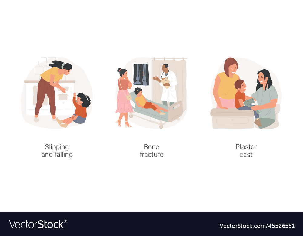 Child injury isolated cartoon