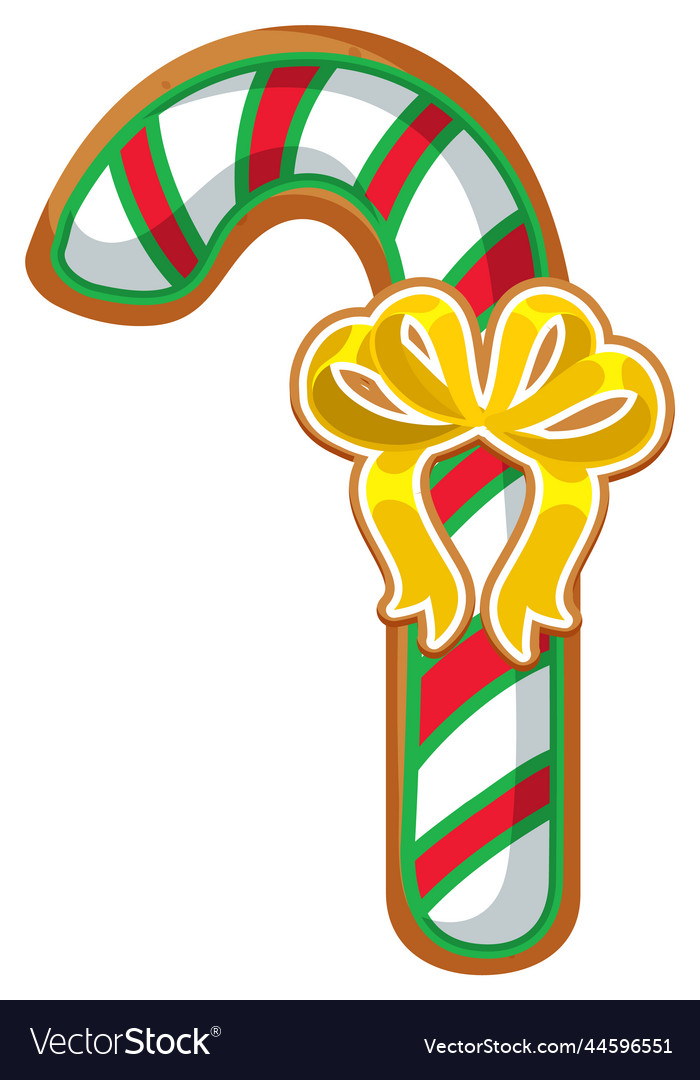 Christmas candy cane isolated Royalty Free Vector Image