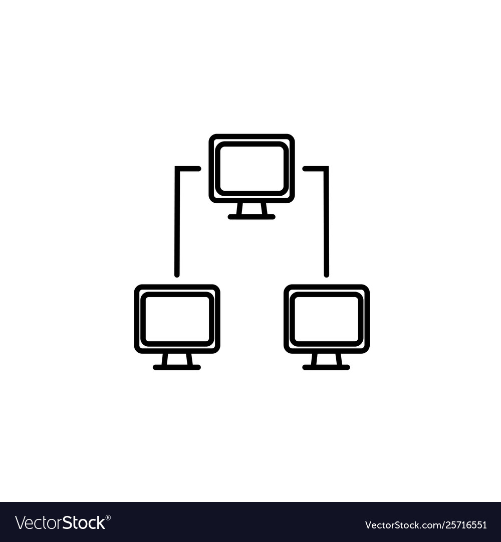 Computer server simple icon vector image Computer server simple icon