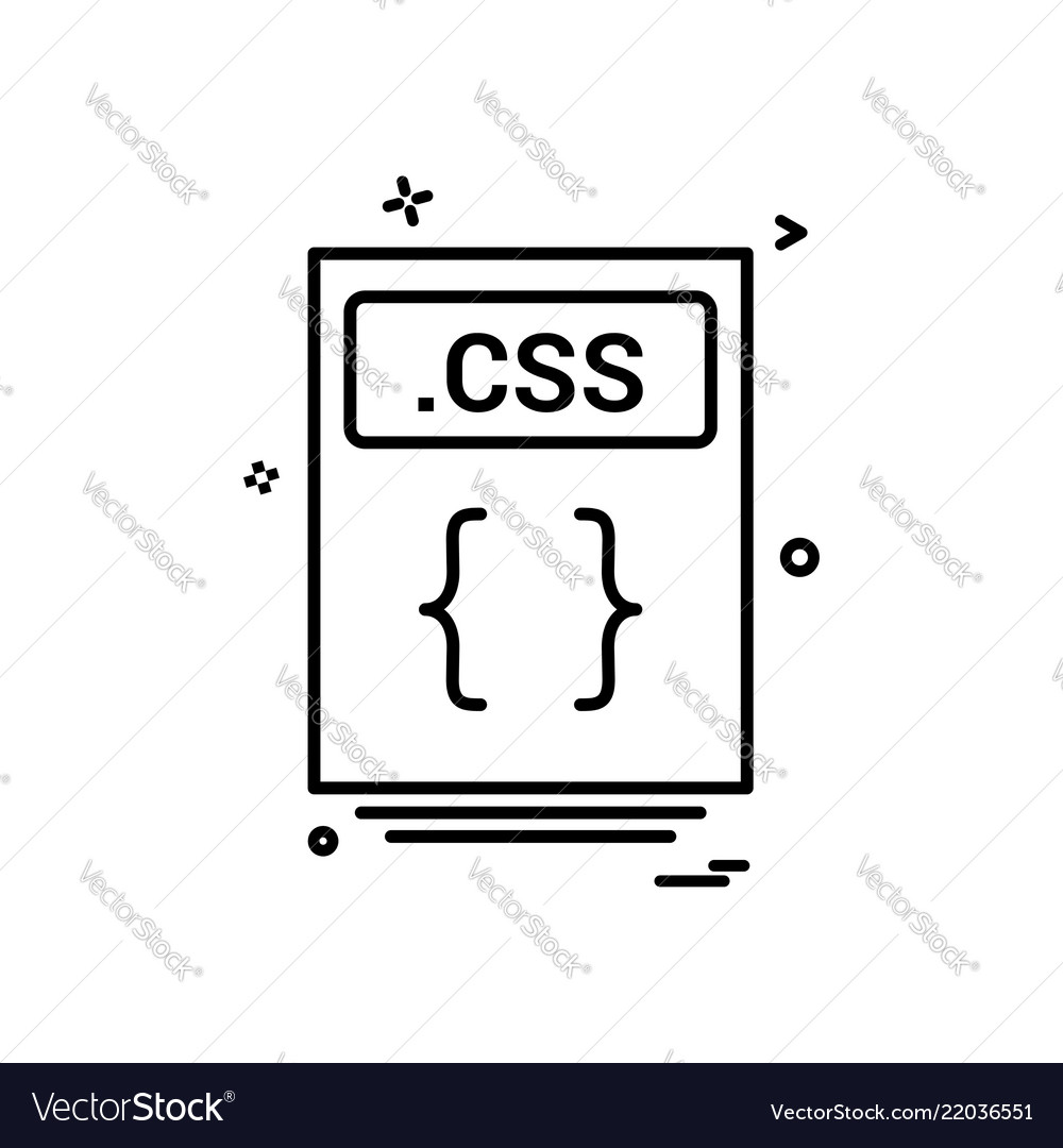 Dateidateien css icon design vector image Dateidateien css icon design