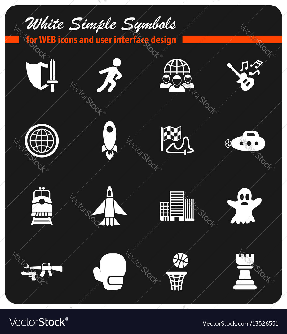 Game genre icon set