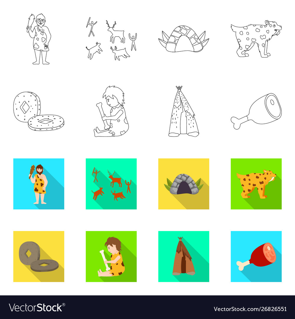 Isolated object evolution and neolithic icon vector image Isolated object evolution and neolithic icon