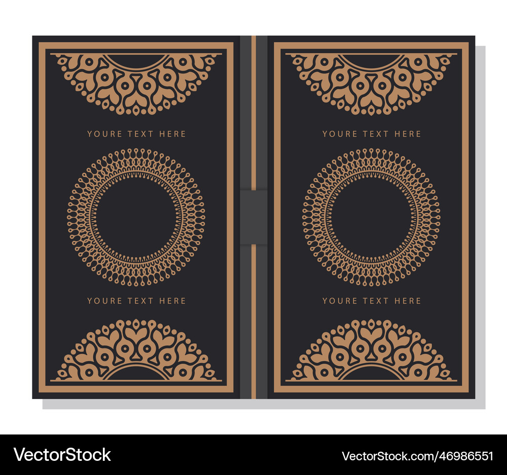 Ornamental book cover design Royalty Free Vector Image