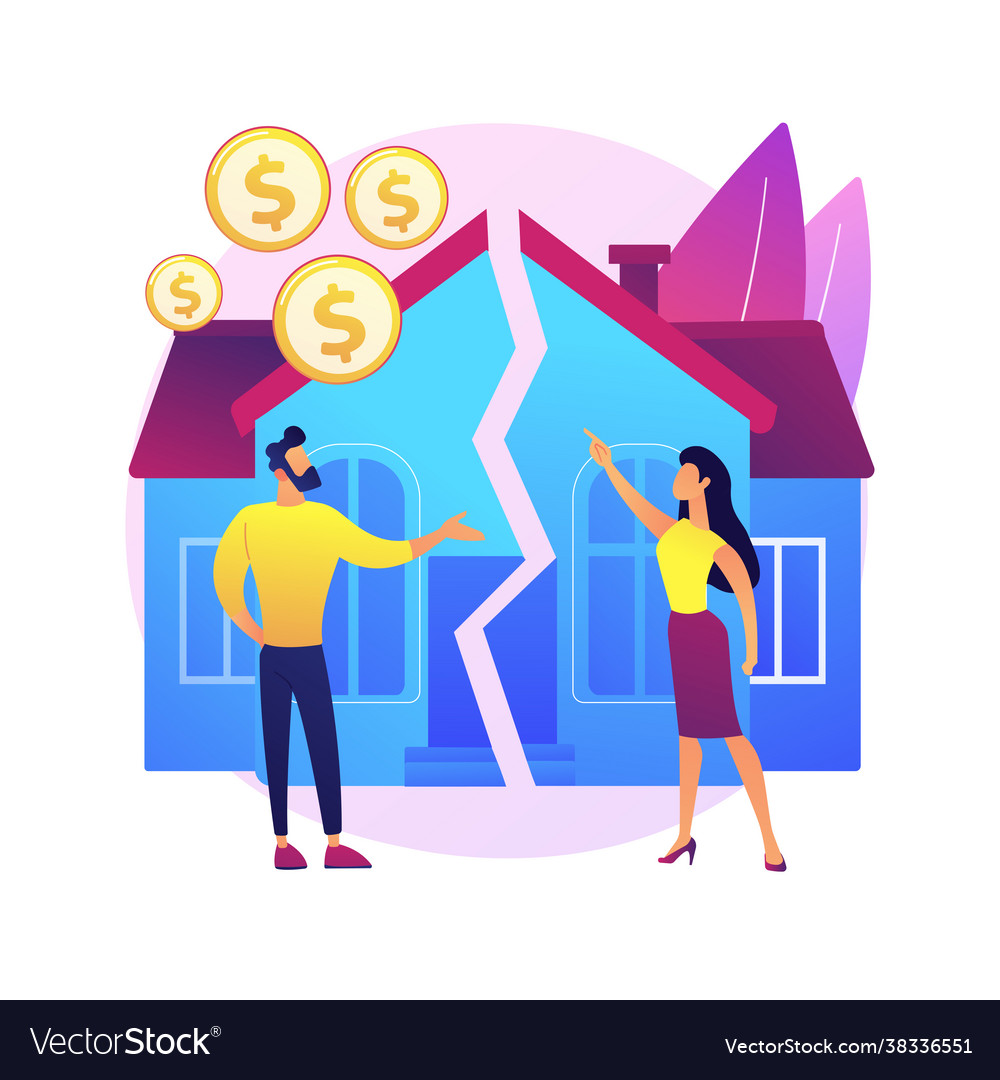 Property division abstract concept Royalty Free Vector Image