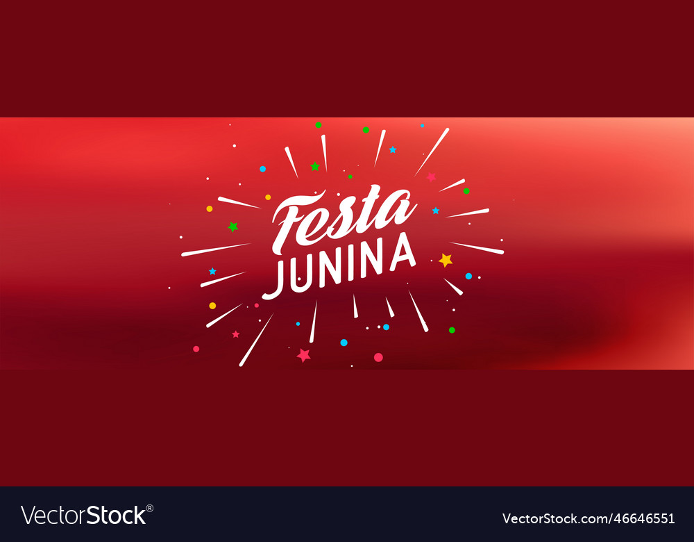 Red festa junina celebration banner