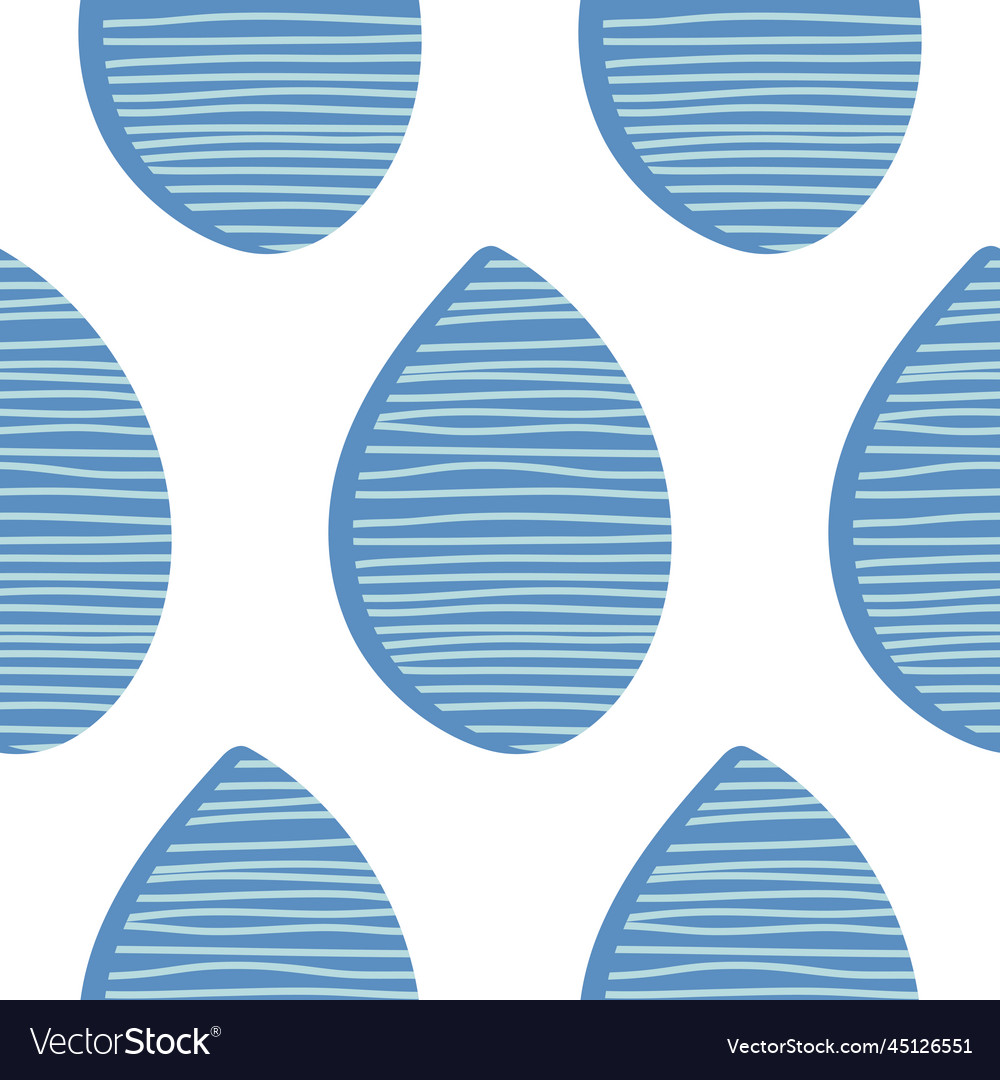 Seamless pattern blue abstract water drops