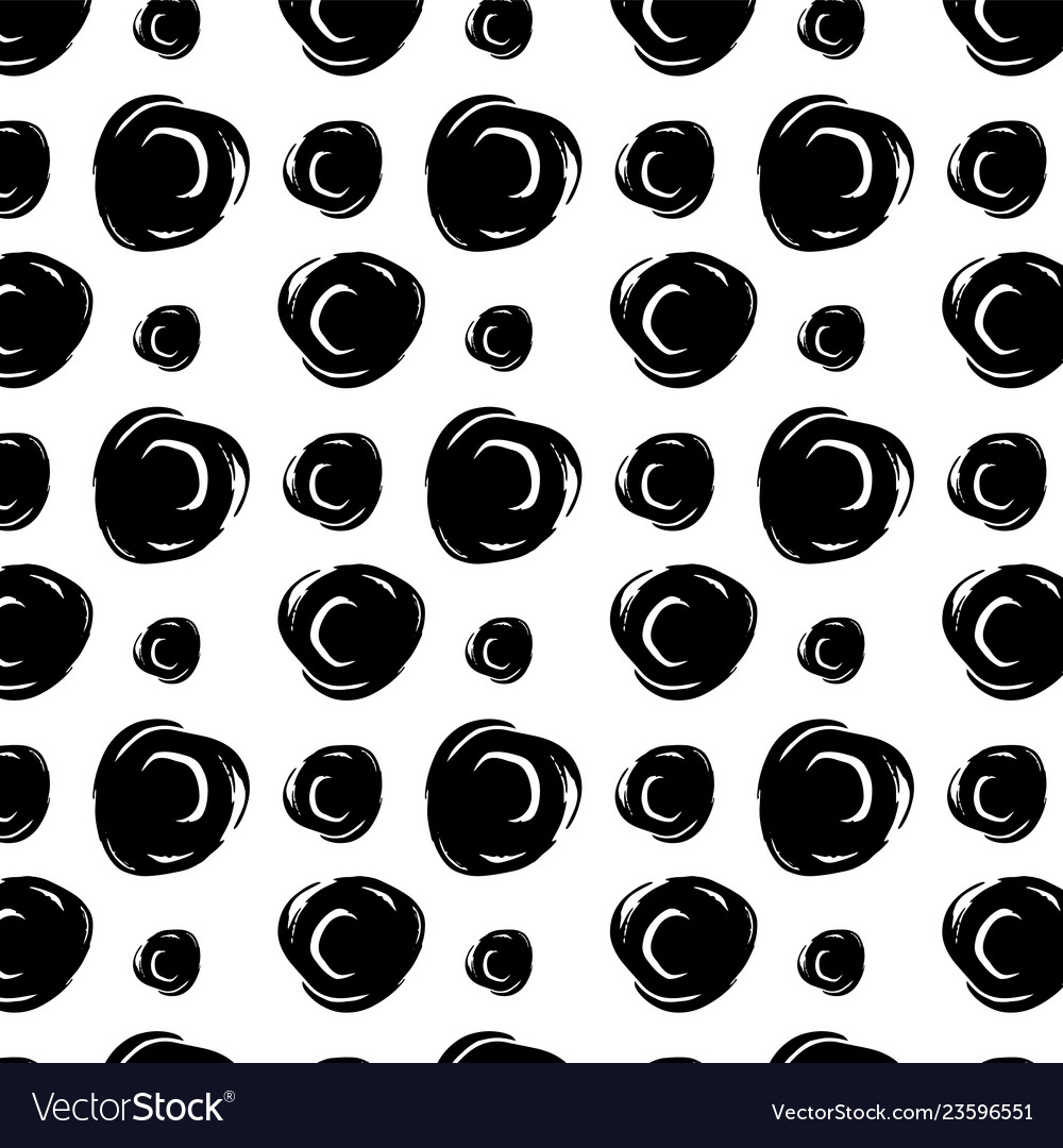 Seamless pattern with circles of different vector image Seamless pattern with circles of different