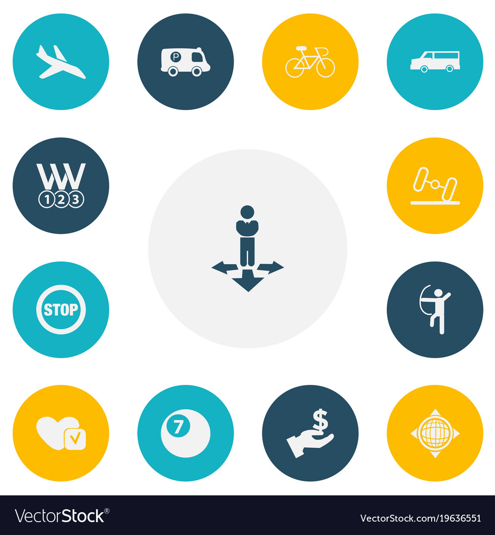 Set of 13 editable complex icons includes symbols