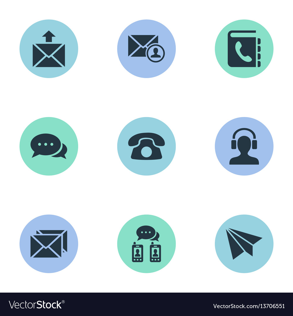Set of simple communication vector image Set of simple communication