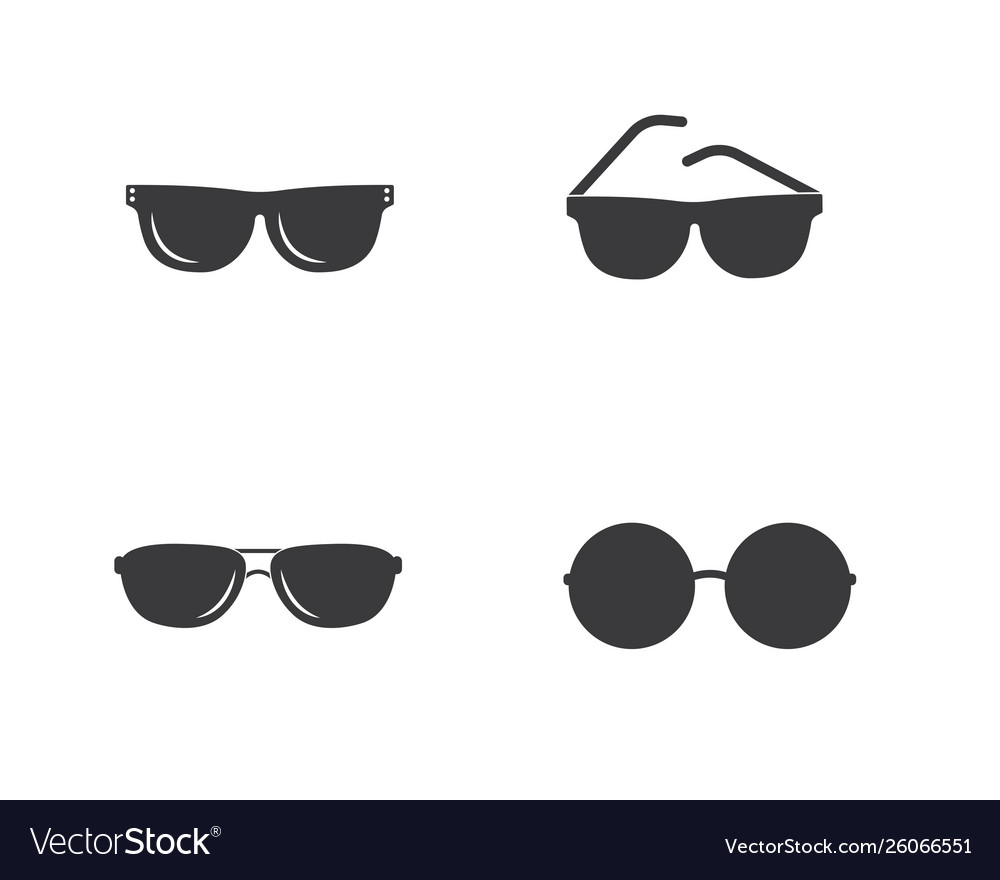 Sunglasses logo icon design Royalty Free Vector Image