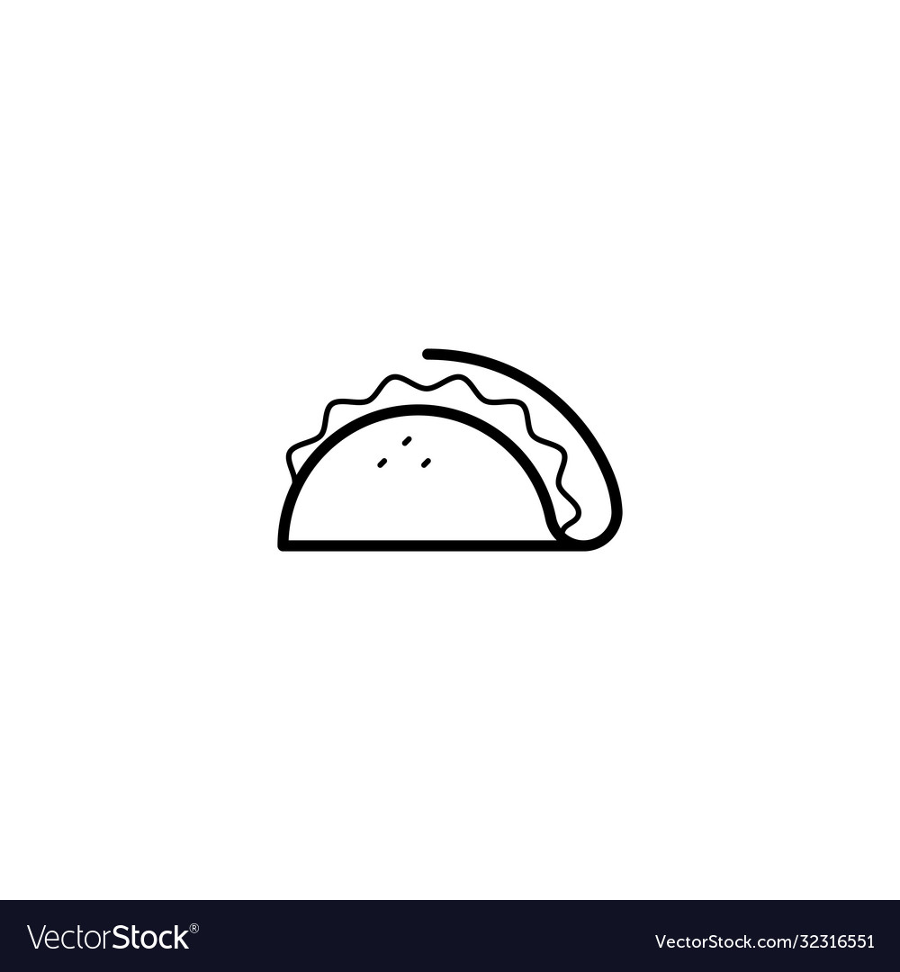 Taco mexican food icon Royalty Free Vector Image