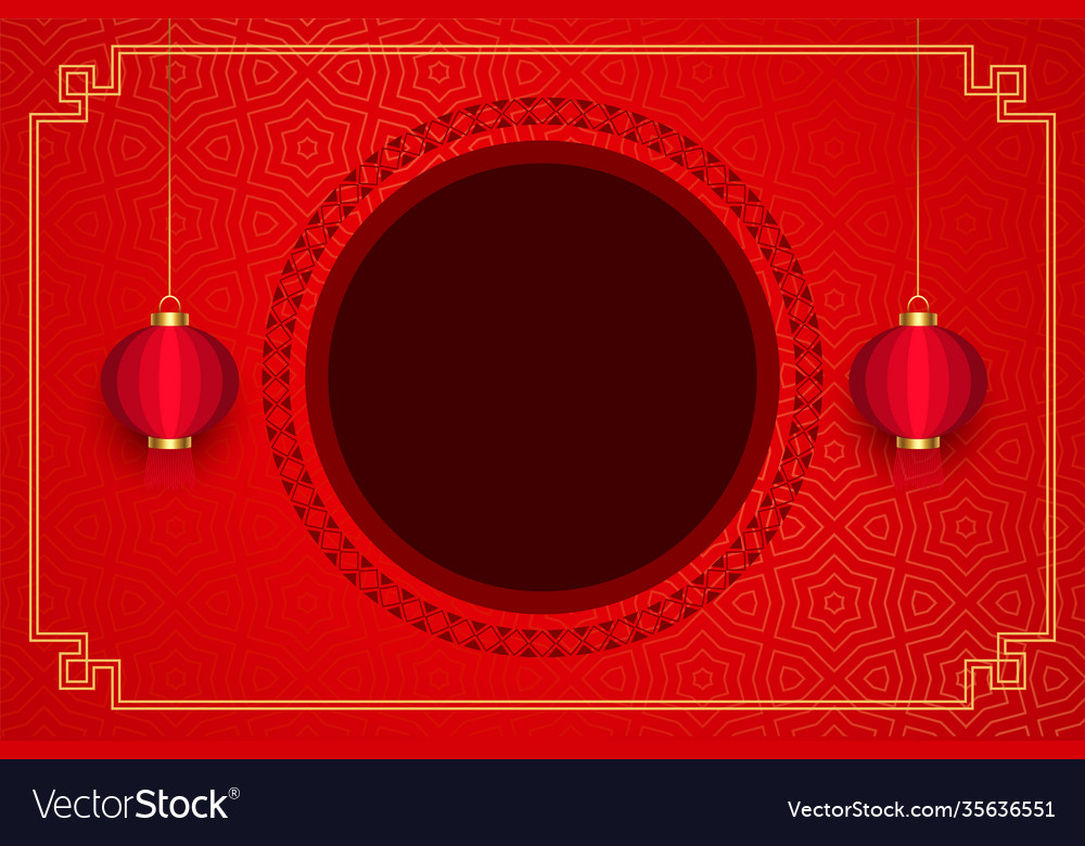 Traditional chinese frame red background