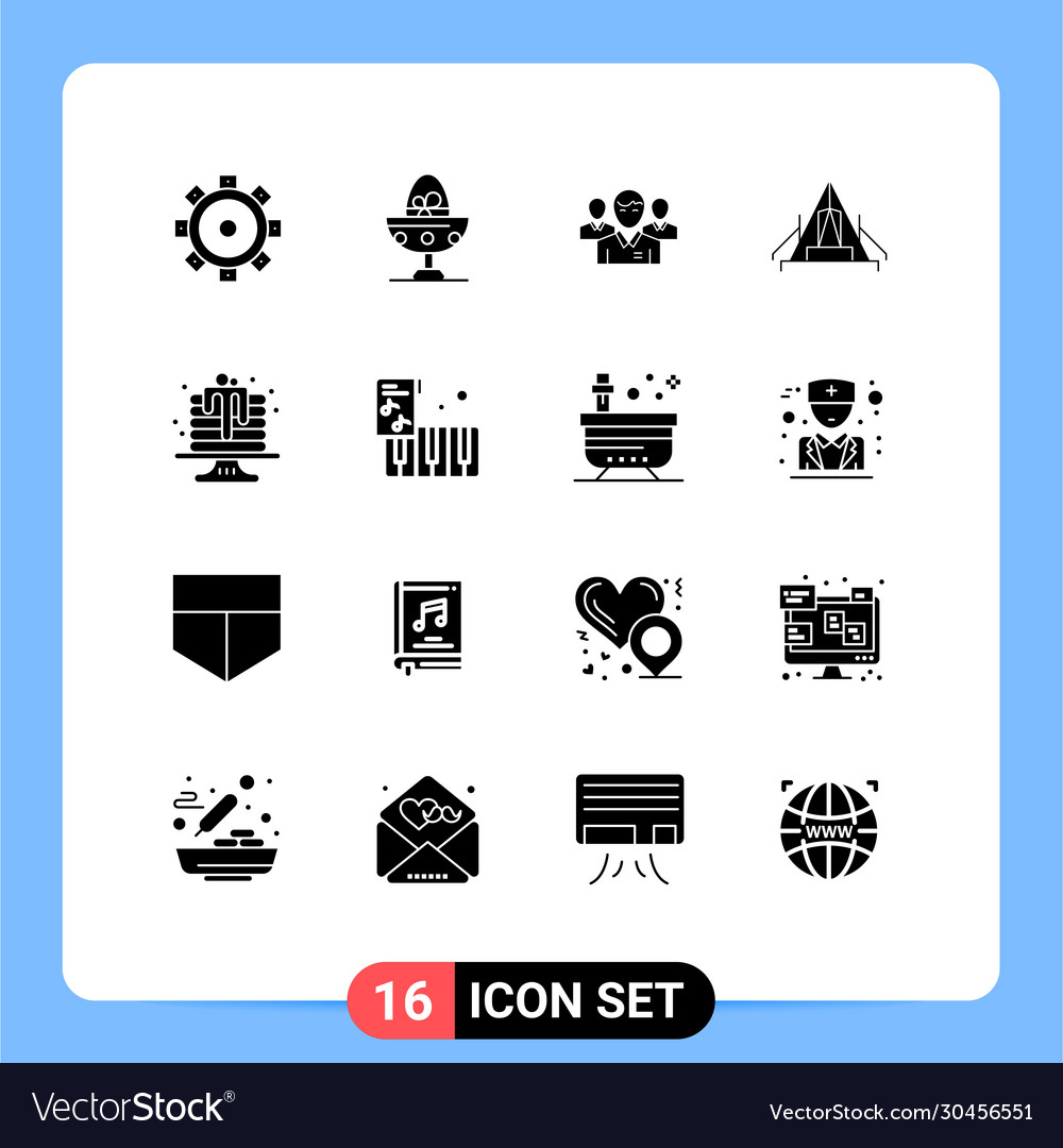 Universal icon symbols group 16 modern solid