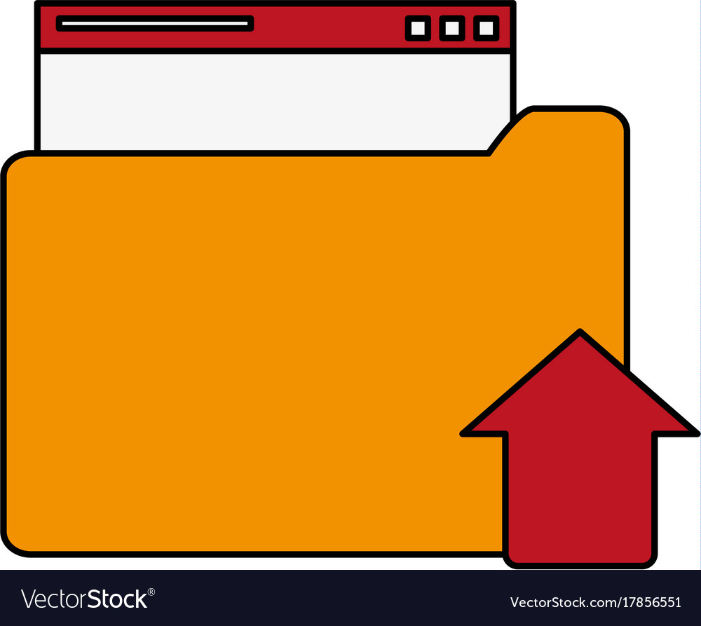 Upload document on internet Royalty Free Vector Image