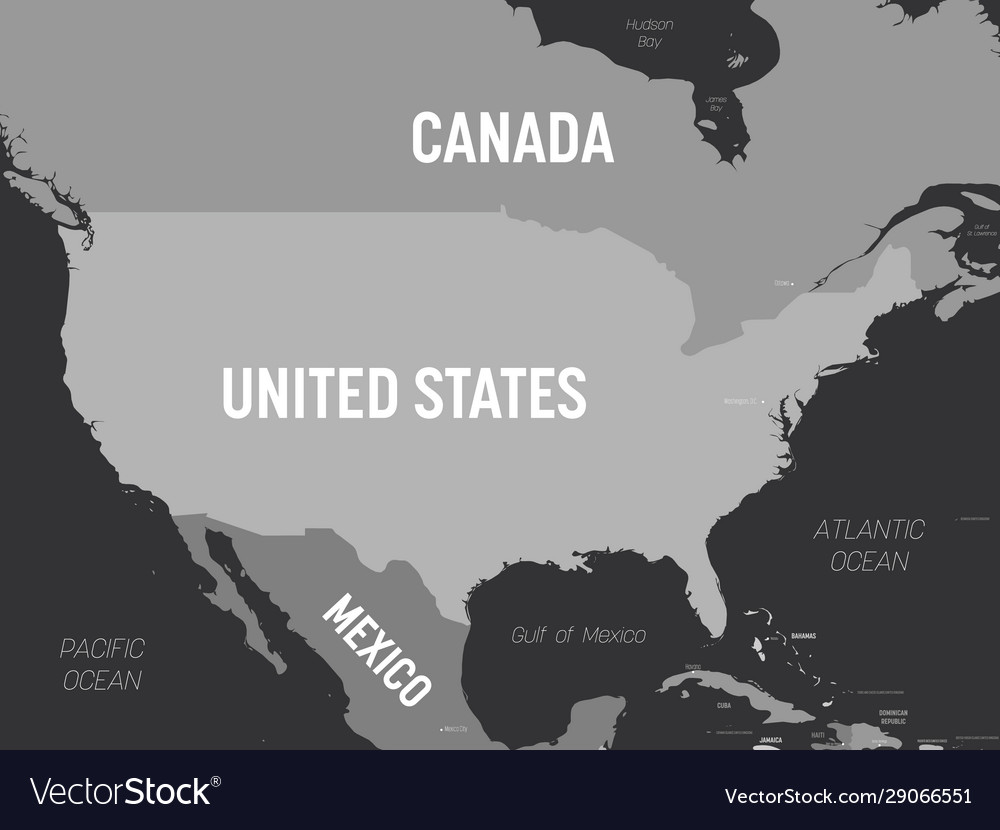 Usa map grey colored on dark - Usa Map Grey Colored On Dark Background High Vector 29066551 usa map grey