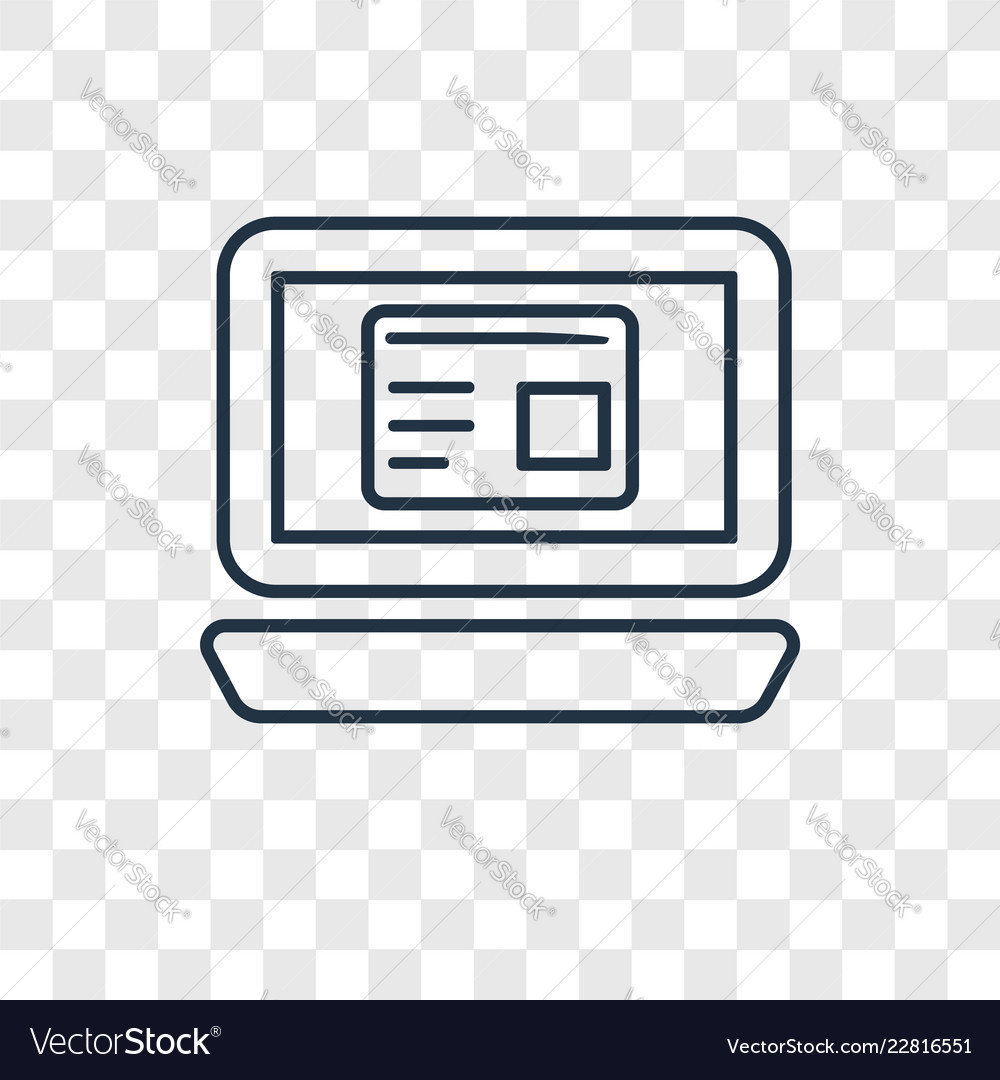 Web de linear icon isolated on transparent Vector Image Web de linear icon isolated on transparent