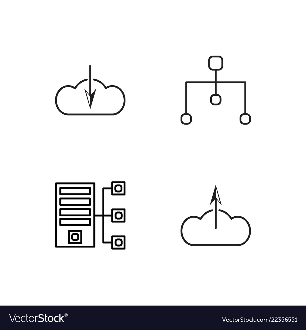 Web simple outlined icons set