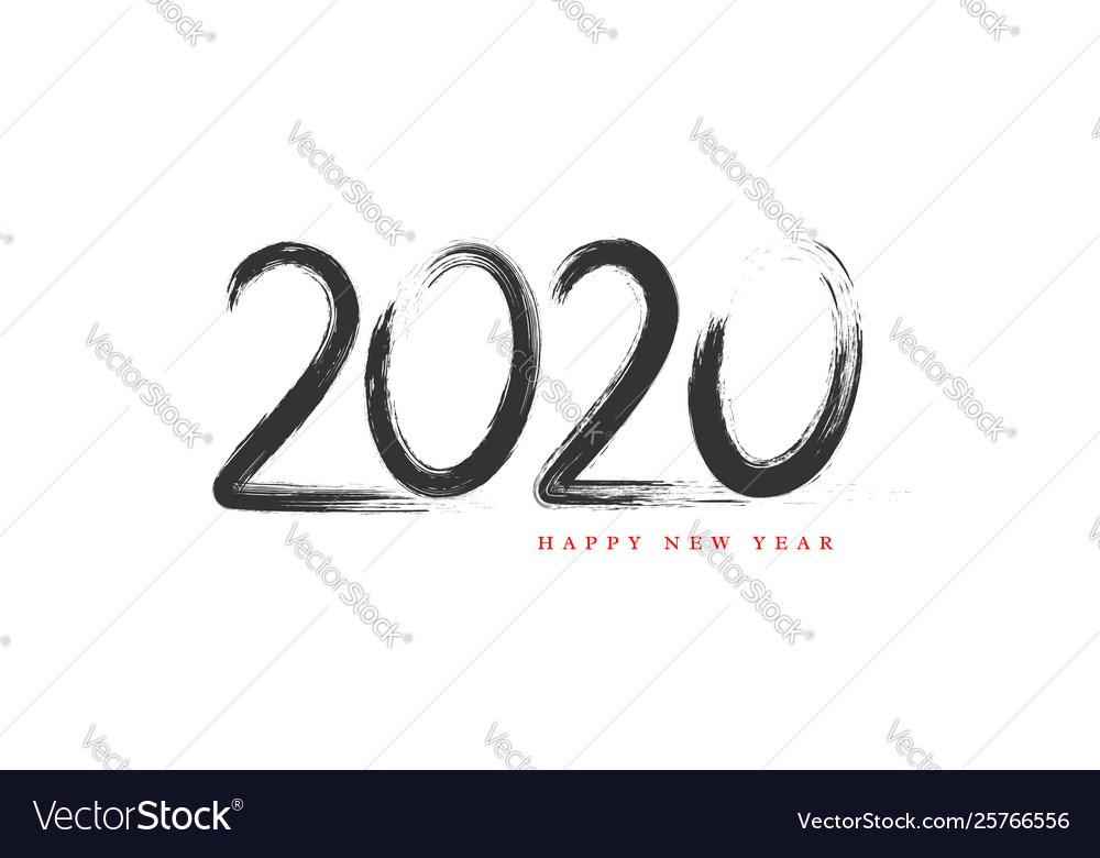 2020 new year hand drawn sign