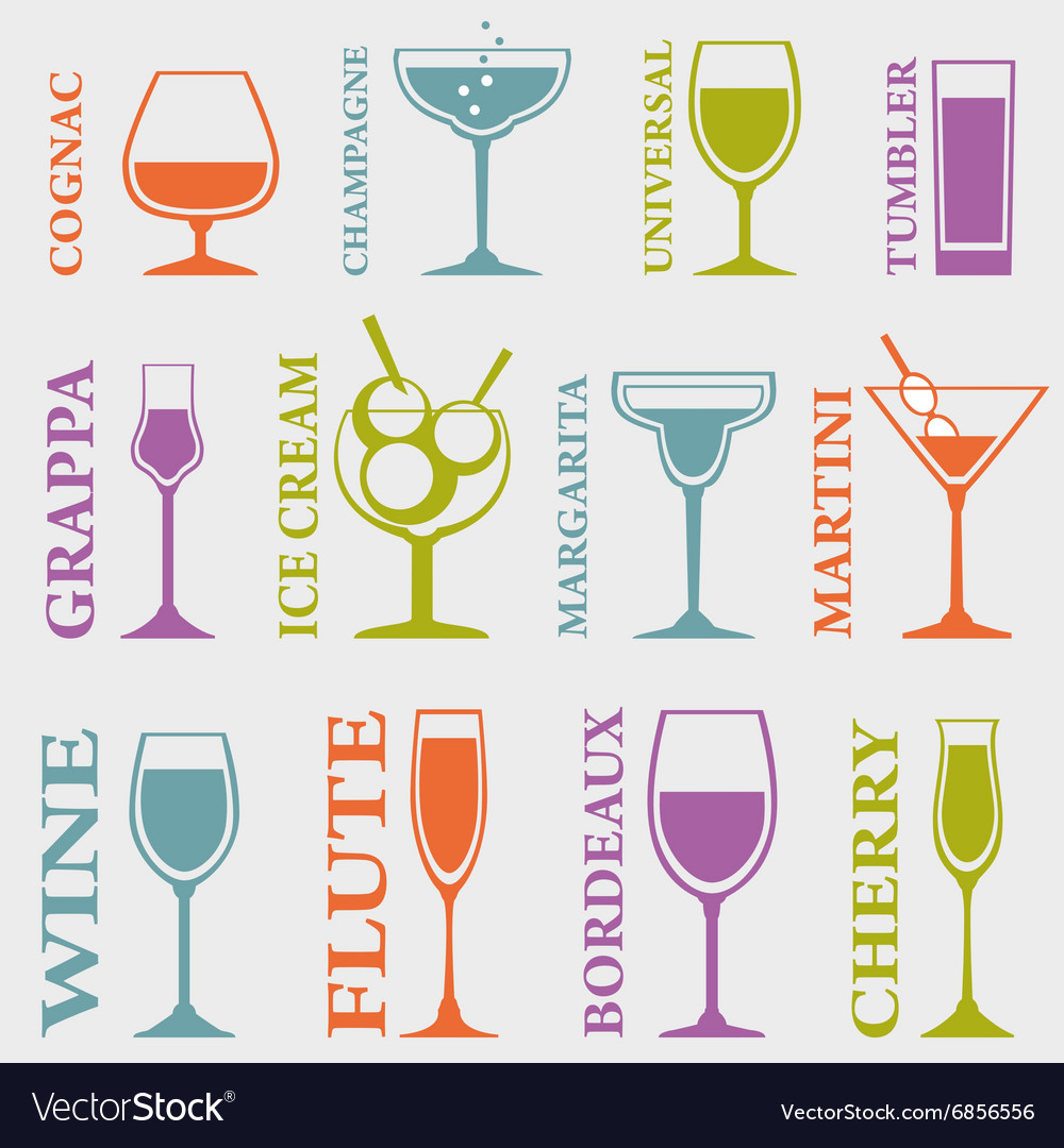 AlcoholCoctails Royalty Free Vector Image - VectorStock