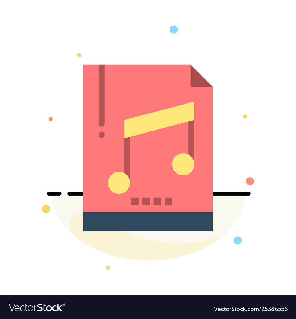 Audio computer file mp3 sample abstract flat vector image Audio computer file mp3 sample abstract flat