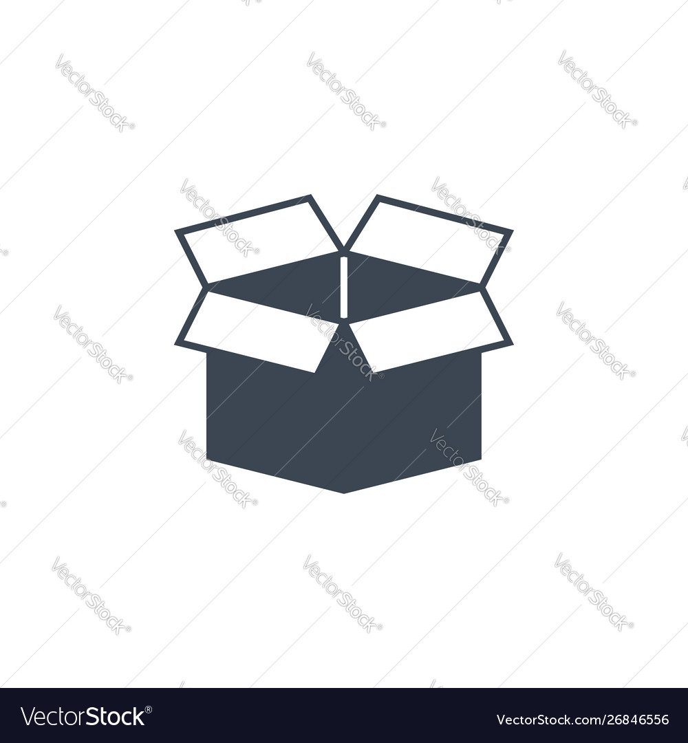 Box related glyph icon vector image Box related glyph icon