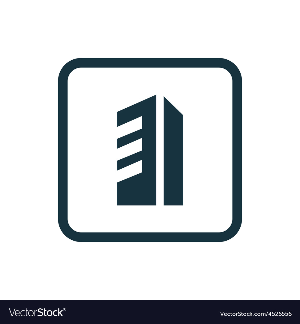 Building icon rounded squares button