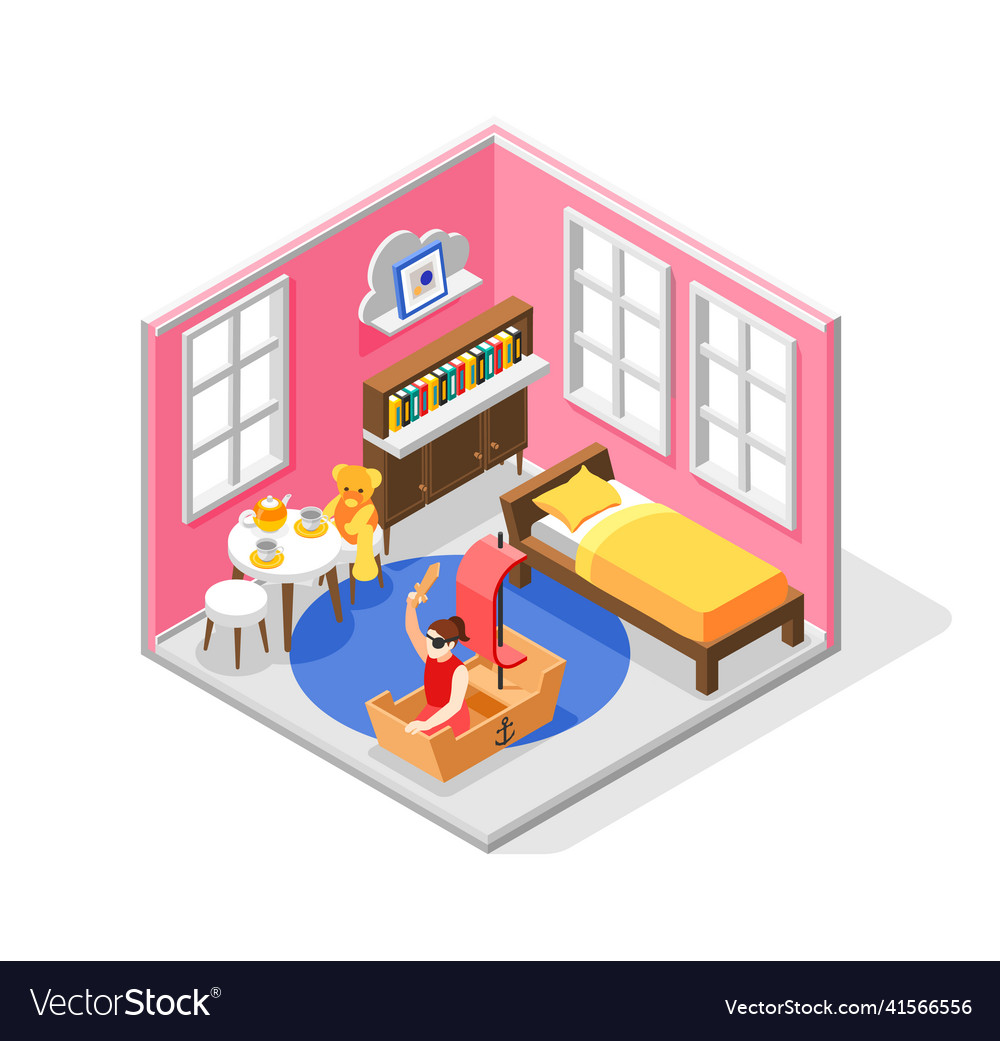 Cardboard toys and kid concept Royalty Free Vector Image