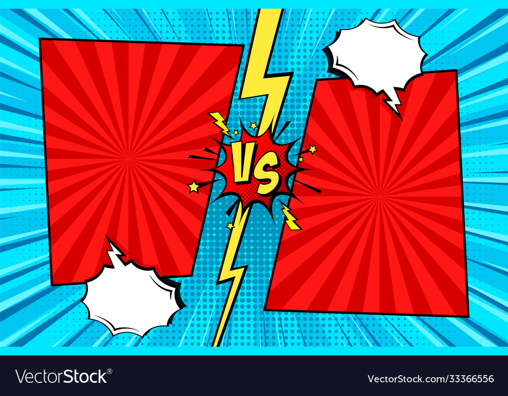 Vs Cartoon Background Comic Versus Duel Stock Vector (Royalty Free)  1475964680