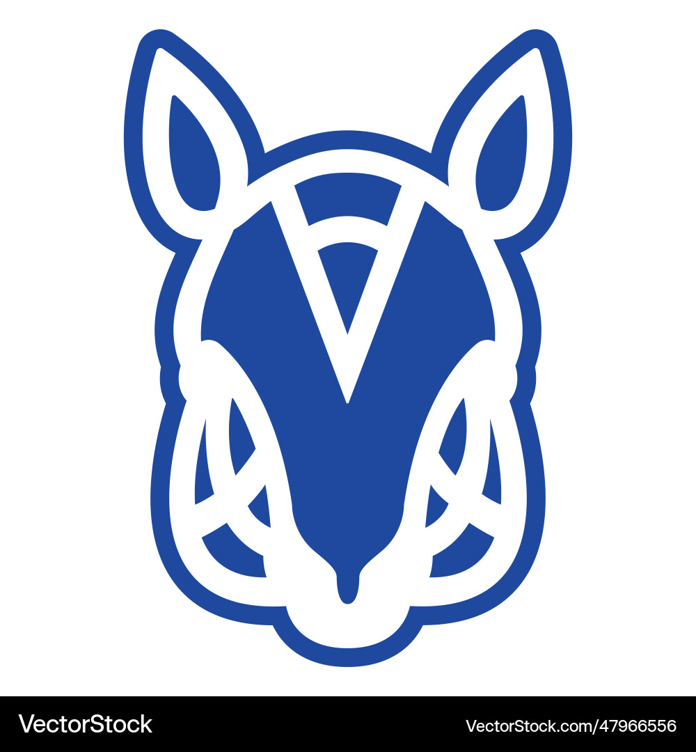 Celtic knot animal cutout Royalty Free Vector Image