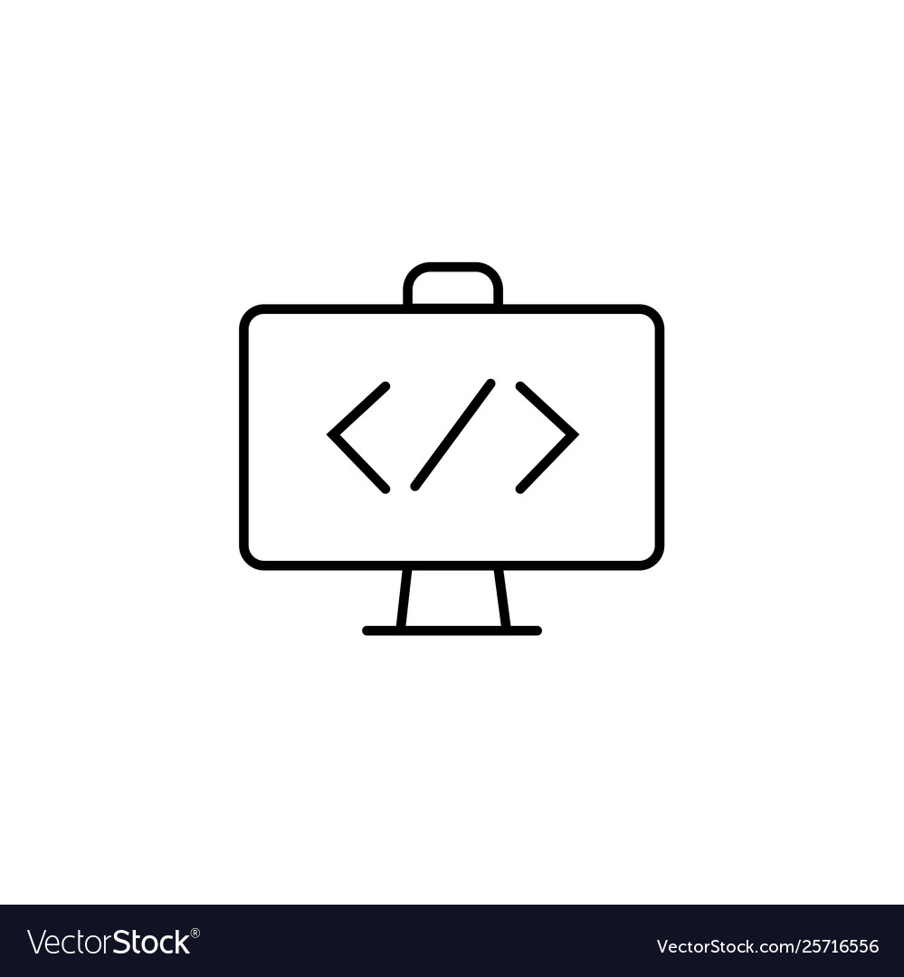 Code icon in trendy flat style Vector Image Code icon in trendy flat style