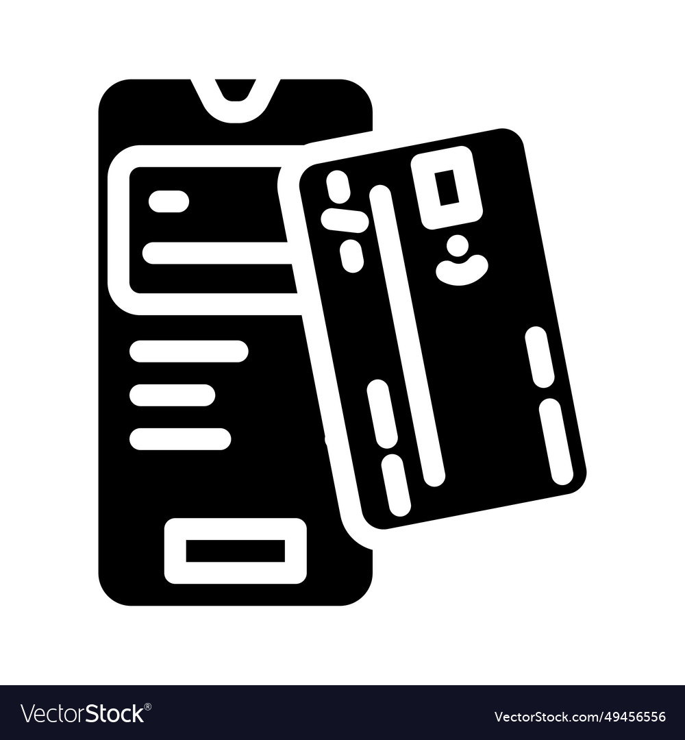 Credit card phone bank payment glyph icon