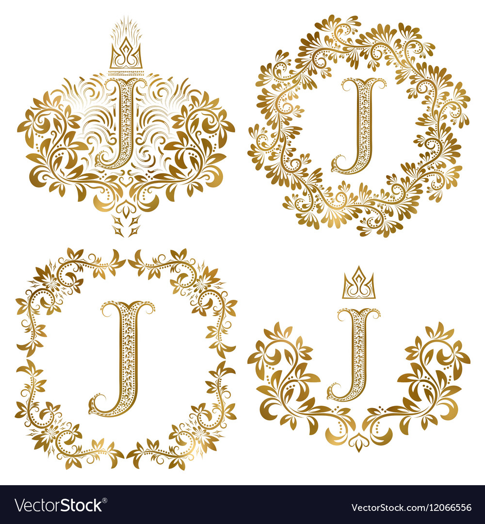  3dRose Letter J Personal Vintage Gold Royal Monogram  Personalized Initial Greeting Card (gc_275428_1) : Office Products