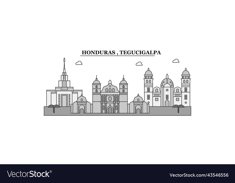 Honduras tegucigalpa city skyline isolated Vector Image