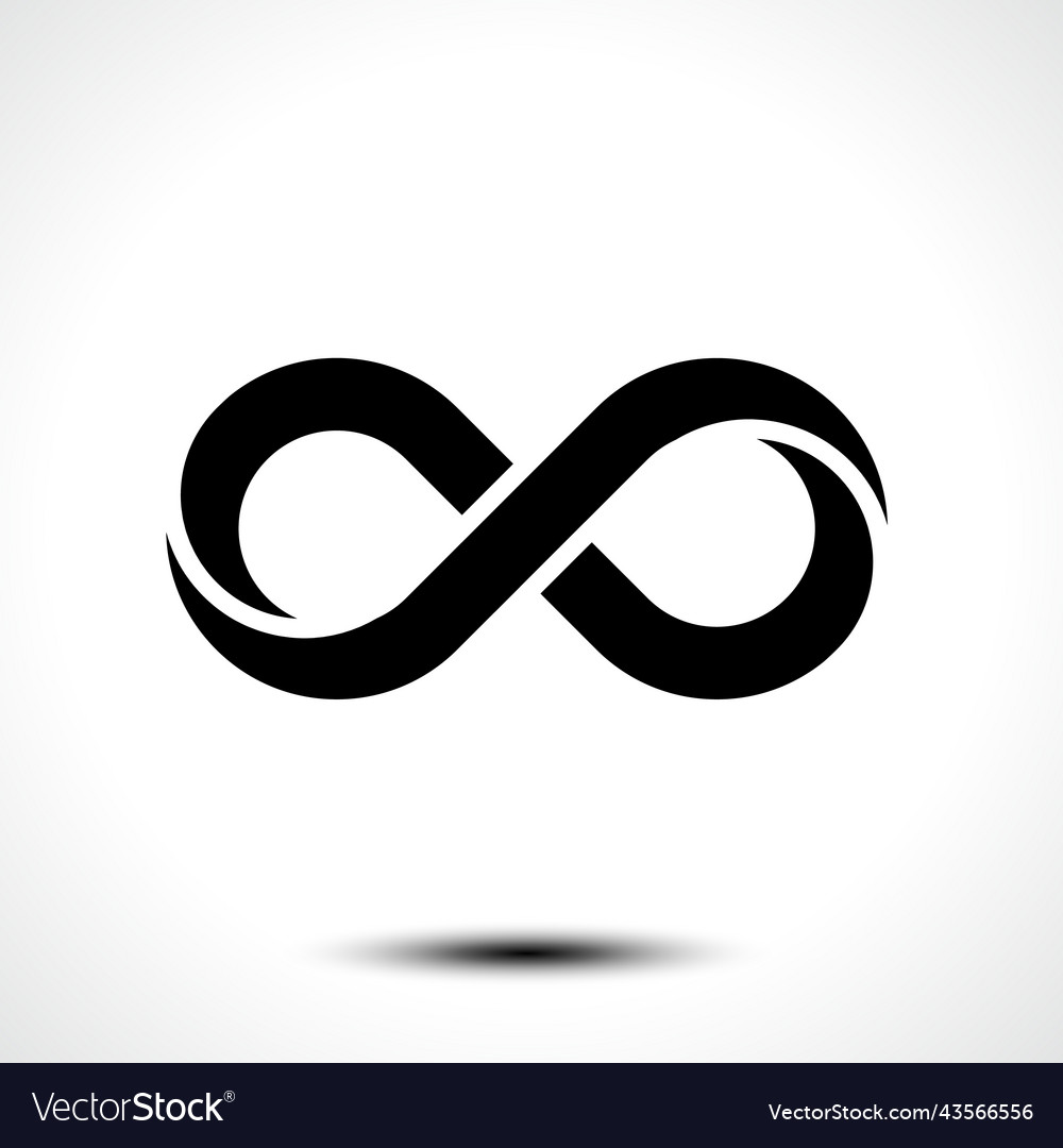Infinity symbol icon Royalty Free Vector Image