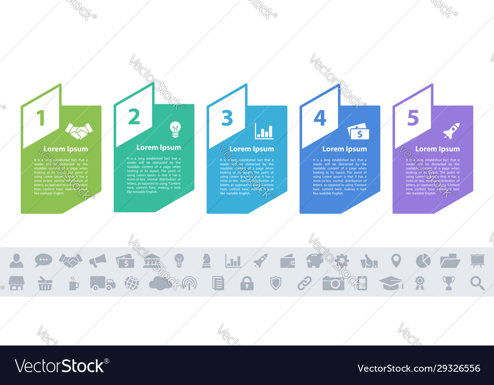 Infographic design business concept with 5 steps