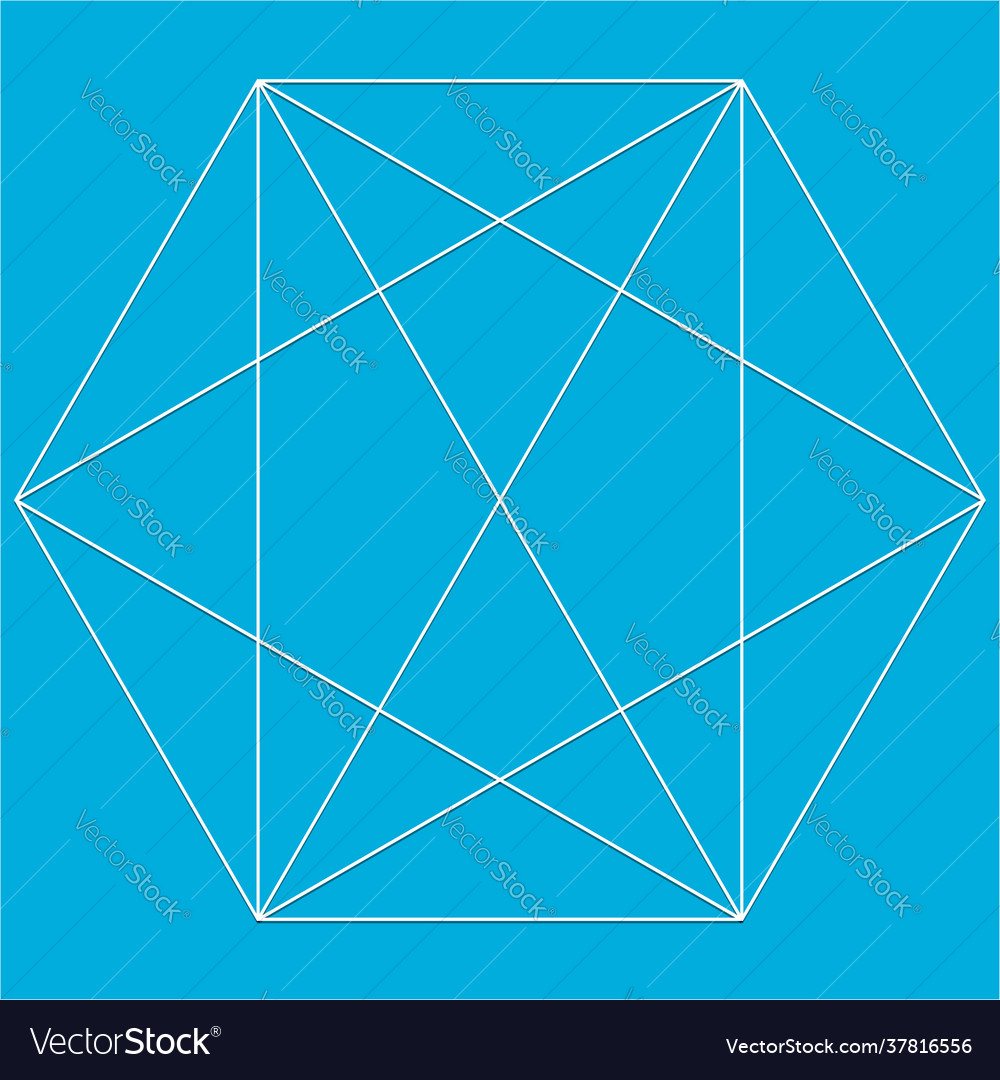 Verriegelungs-Verbindung Polygon-Formelement vector image Verriegelungs-Verbindung Polygon-Formelement