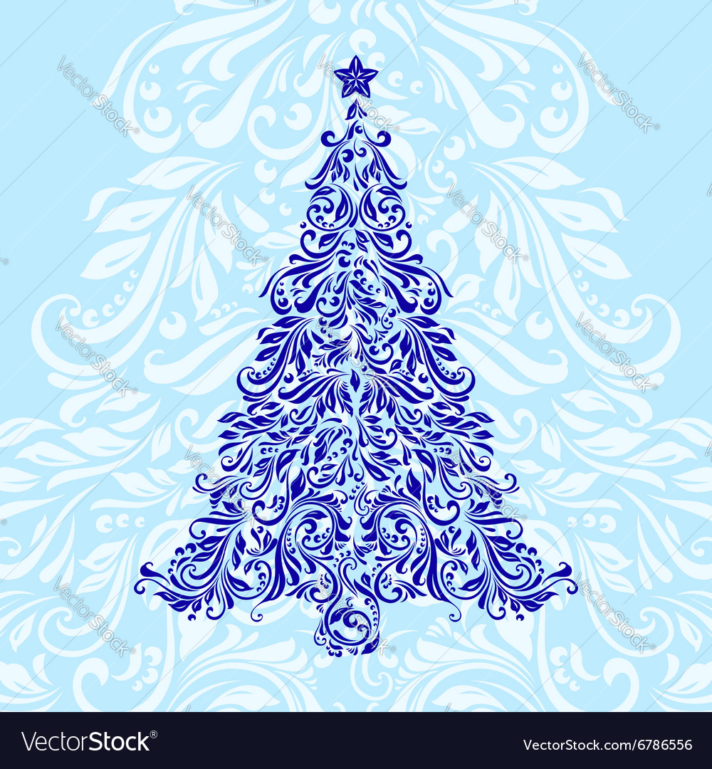 Ornate Floral Weihnachtsbaum