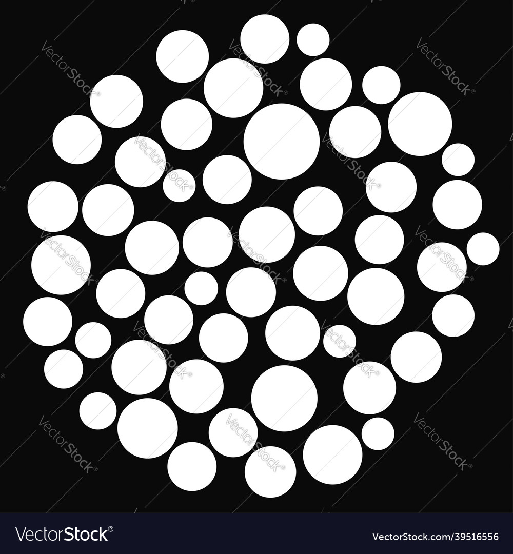 Random dots circles pointillist pointillism