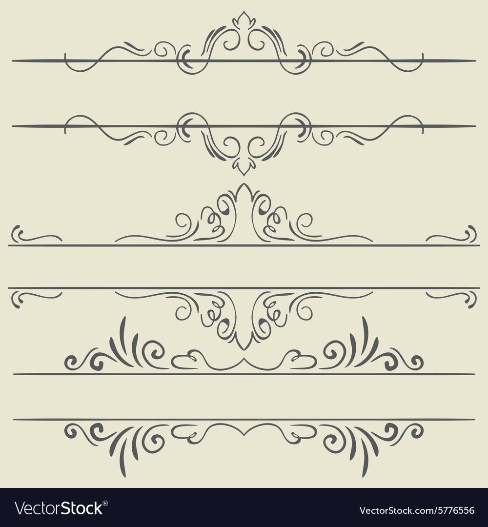 Set frames and borders hand drawing