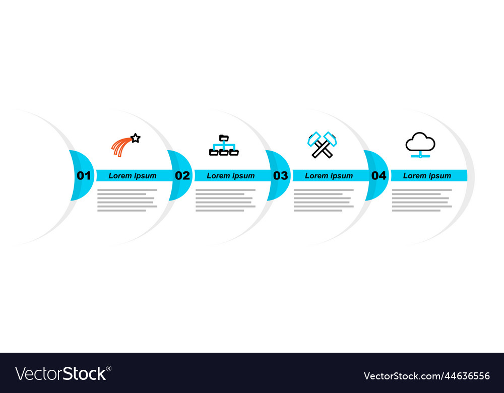 Set line network cloud connection two crossed Vector Image Set line network cloud connection two crossed