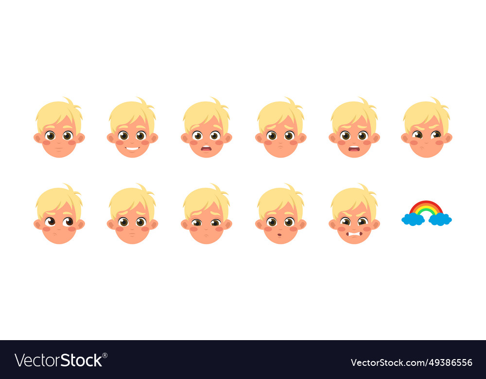 Set of character constructor for animation vector image Set of character constructor for animation