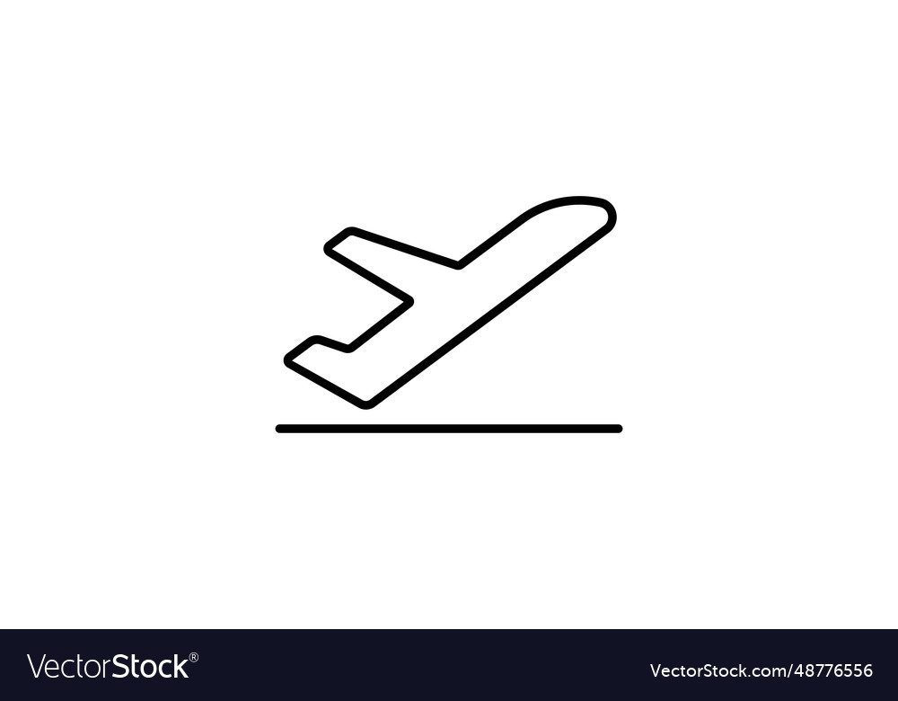 Takeoff icon airplane related to departure