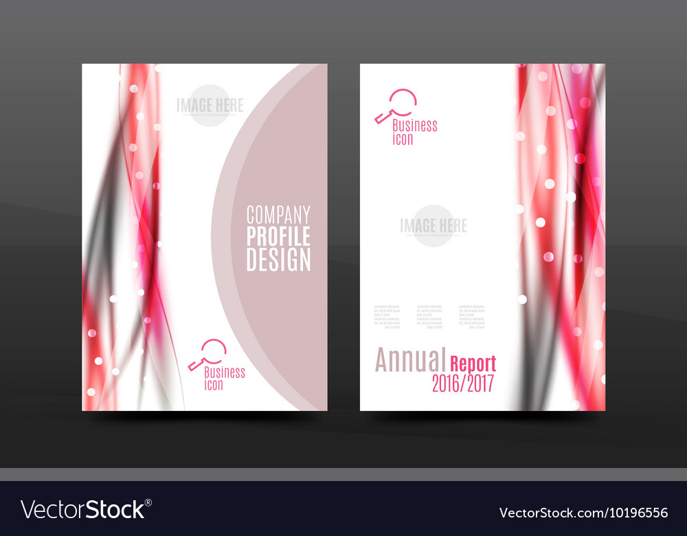 Wave pattern a4 annual report template