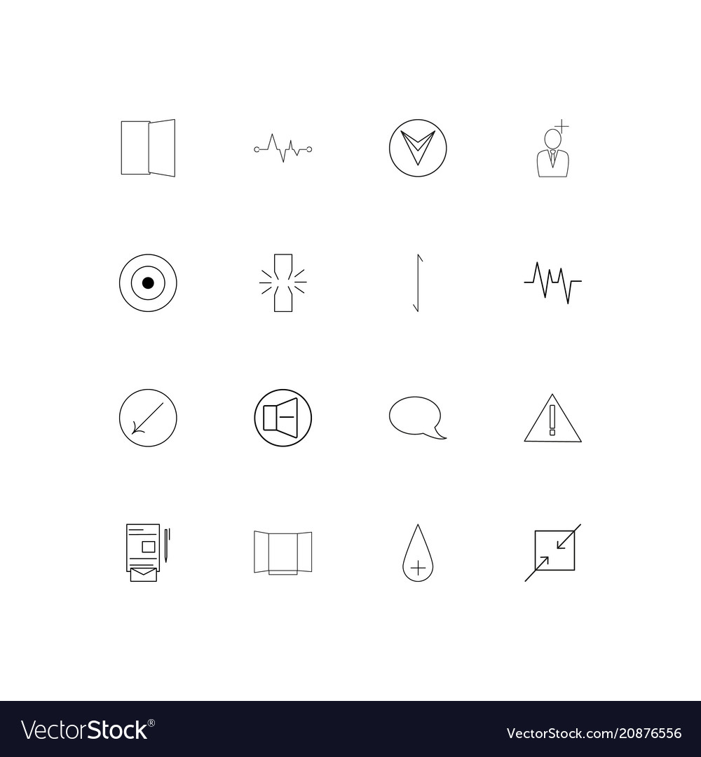 Web linear thin icons set outlined simple