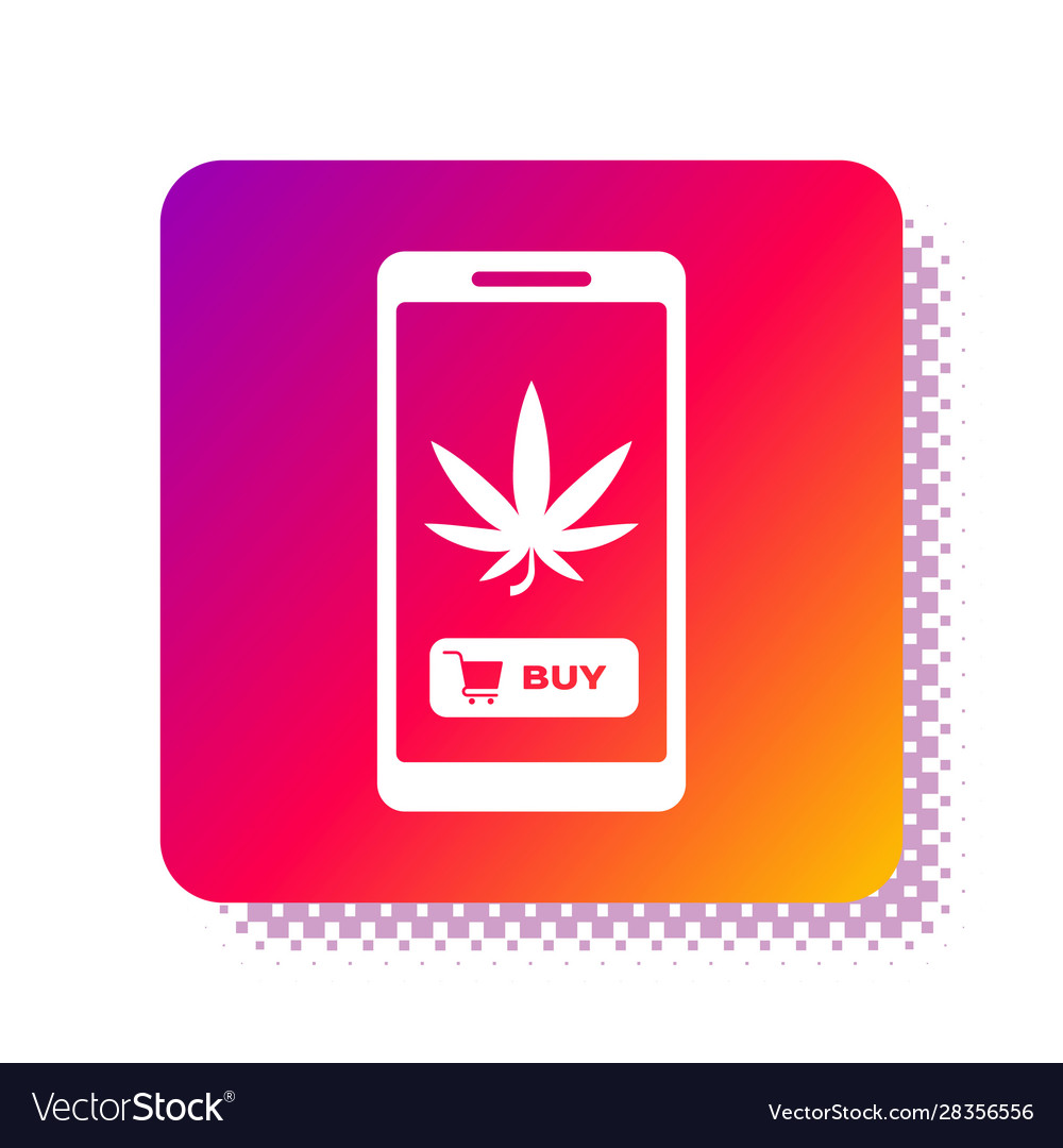 White mobile phone and medical marijuana