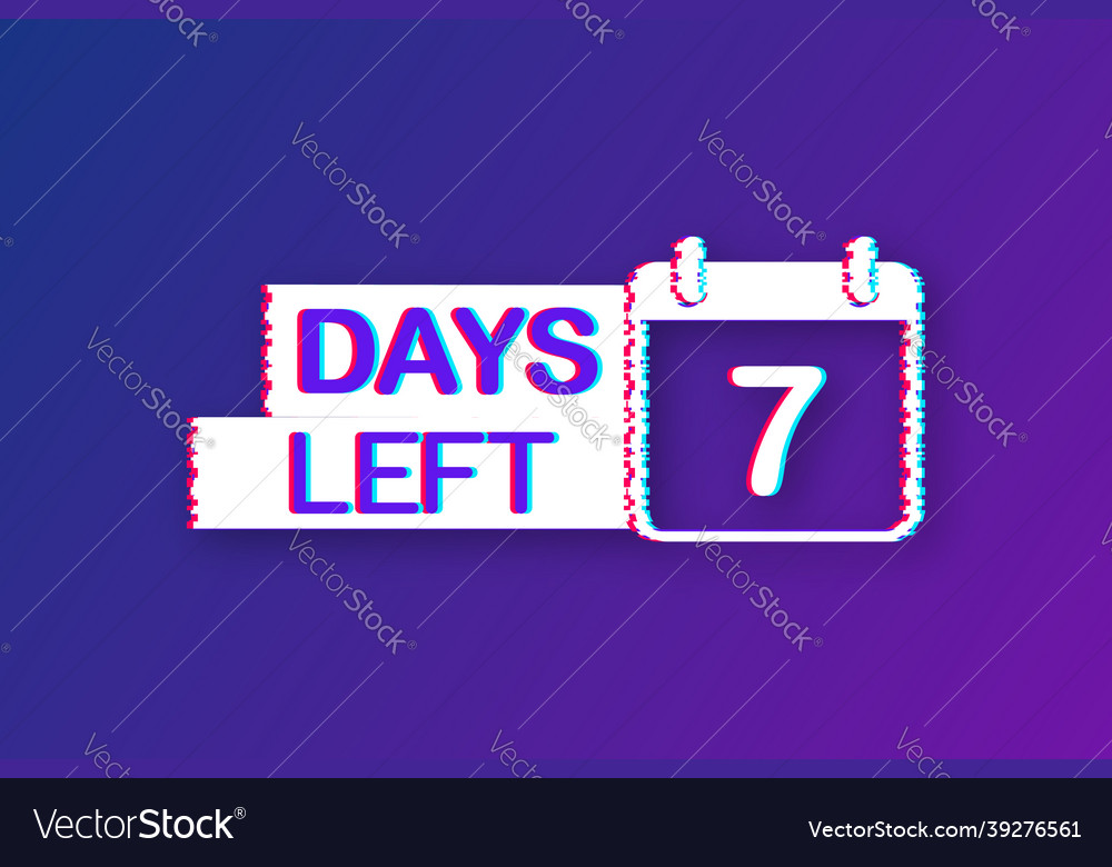 7 days left glitch icon time count