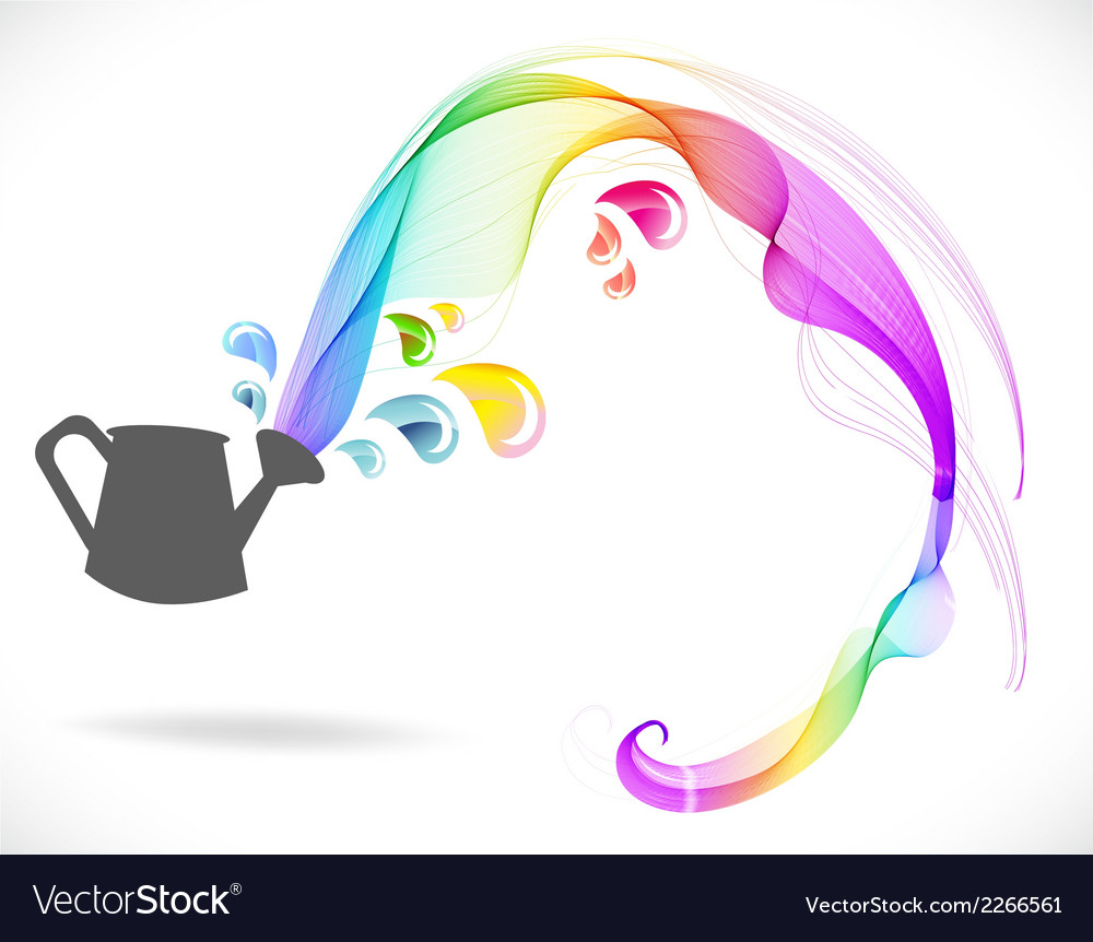 Abstract color background with wave and watering