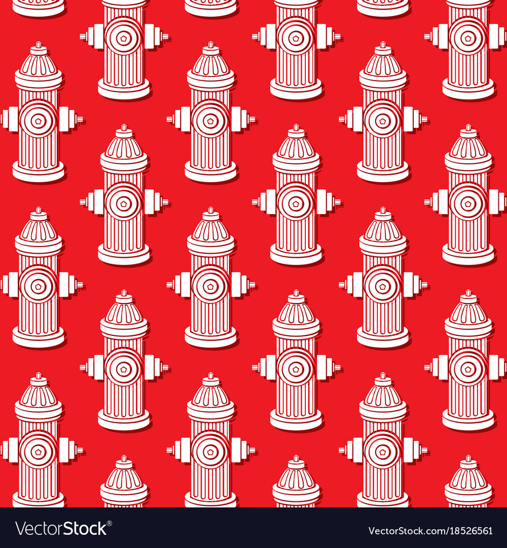 Background pattern with fire hydrants Royalty Free Vector