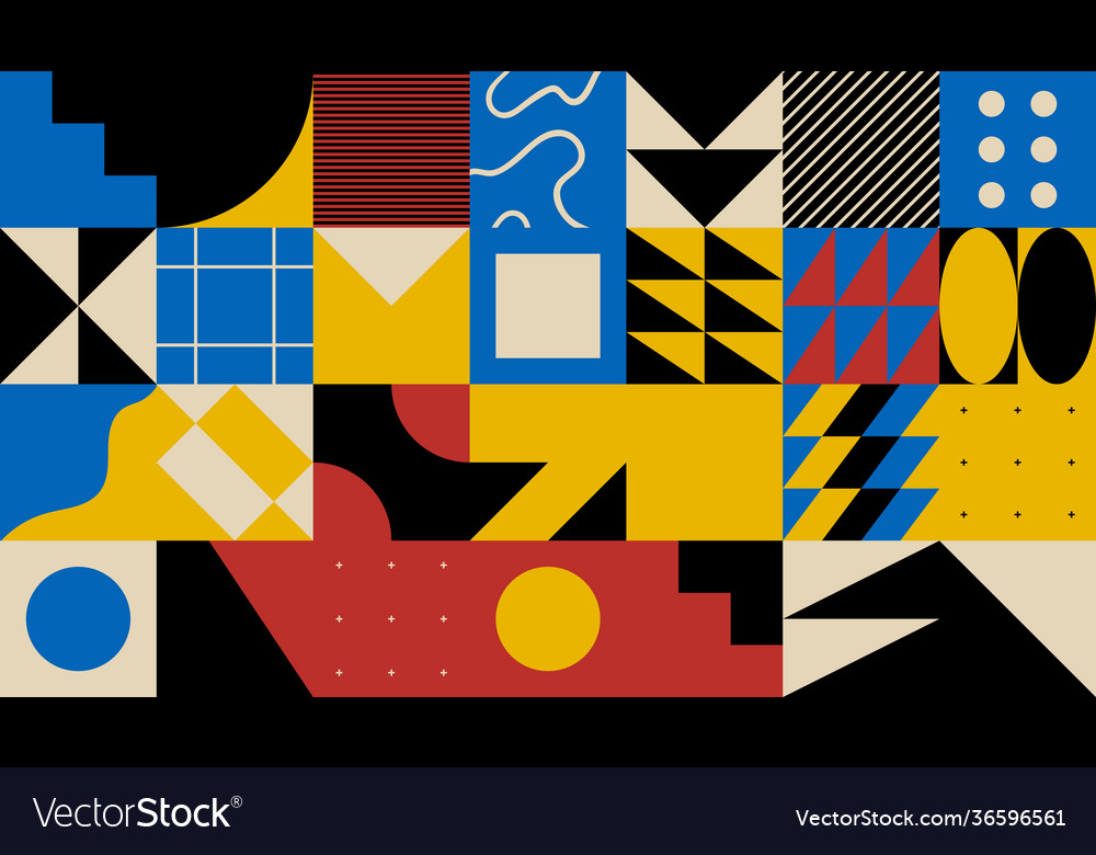Brutalism design abstract pattern vector image Brutalism design abstract pattern