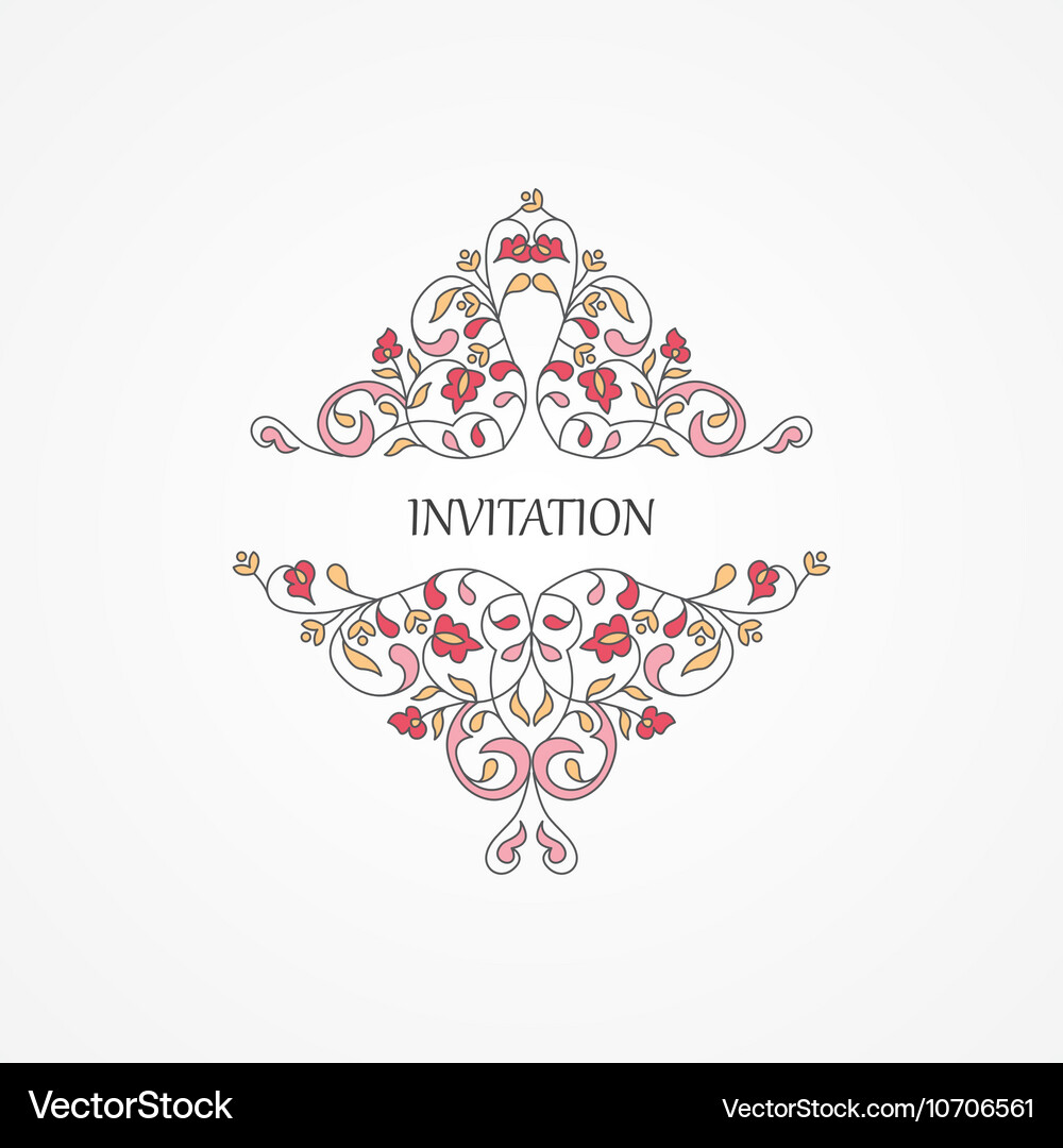 Decorative frame Elegant element for Royalty Free Vector
